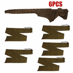 6Pcs Silicone Treated Cover Gun Sock Protection Storge Sleeve Up To 54" Brown