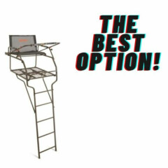  18' XL LADDER TREE STAND OUTDOOR Heavy Duty Durable Guide Gear Safety Hunting