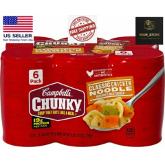 Campbell's Chunky Classic Chicken Noodle Soup (18.6 oz., 6 pk.) Free & Fast Ship