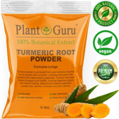 Turmeric Root Powder 5 lbs. Curcumin Curcuma Longa Raw Pure Tumeric Spice BULK