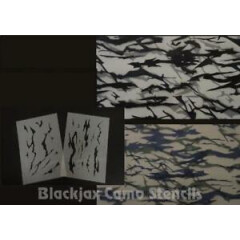 Camo Tiger Stripe Small Kit (2) 12x9 Inch"stencils. Camouflage