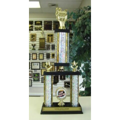 CHILI COOK OFF SILVER TWO POST TROPHY AWARD OUR CUSTOM DESIGN FREE TEXT* 6/6 