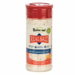 Redmond Real Salt - Natural Unrefined kosher sea salt, 10 Ounce shaker
