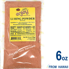 6oz Enjoy LI HING MUI PLUM POWDER Flavor Crackseed Flavor Hawaii Free Shipping