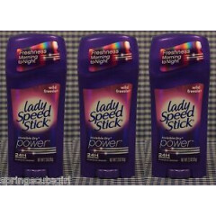 3 Lady Speed Stick WILD FREESIA Invisible Dry Antiperspirant Deodorant 2.3 oz