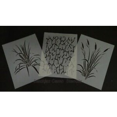 Camo 3 pc Real Look Wetland Set 2 (3) 12"x9" stencils. Camouflage