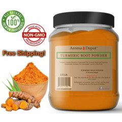 2.5lb Turmeric Root Powder 100% Pure Curcuma Longa Tumeric 40 oz JAR