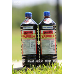Two (2) Danncy Pure Mexican Vanilla Extract - Dark (1 Liter - Each)