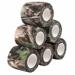 6 Roll Camouflage Tape Cling Scope Wrap Camo Stretch Bandage Self-Adhesive Z7V3