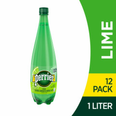 Perrier Lime Flavored Carbonated Mineral Water, 33.8 fl oz. Plastic Bottle (12 C