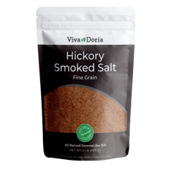 Hickory Smoked Sea Salt (Fine Grain) Hickorywood Salt, 2 lb (907 g)