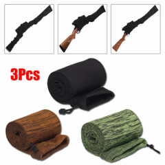 3Pcs 54" Shotgun/Rifle Sock Gun Sleeves Protect Storage Cover Pistol Case Lot