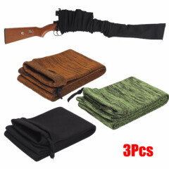 Black + Green + Brown Rifle Shotgun 54" Silicone Treated Gun Sock Storage Sleeve