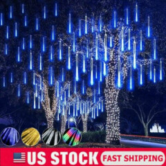 384 LED Lights Meteor Shower Rain 8 Tube Tree Outdoor Light Xmas Home Decor USA