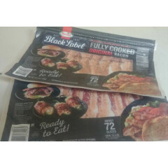 Hormel Black Label Fully Cooked Bacon 72 slices - pack of 2