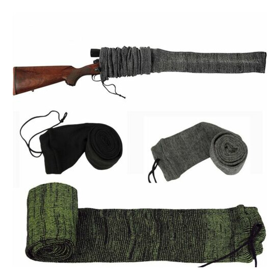 Rifle Knit Gun Sock 54" Polyester Silicone Treated Rifle Protector Shotgun Cover image {6}