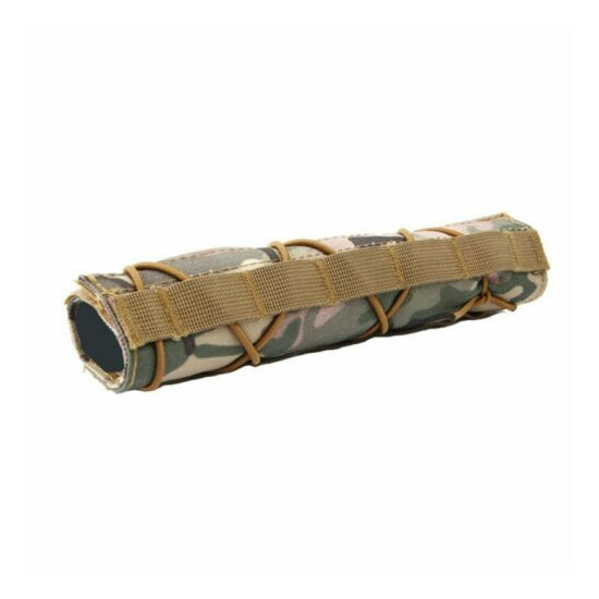 Military Tactical Airsoft Pouch Muffler Sleeve Hunting Suppressor Silencer Cover image {9}