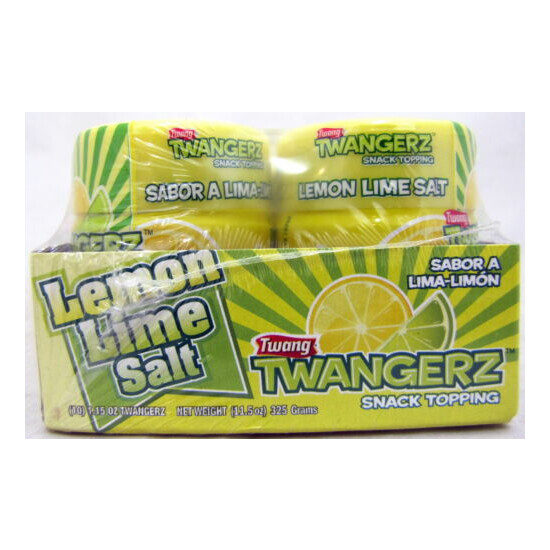 Twang Twangerz Salt Lemon Lime Bulk 10 Ct Snack Topping 1.15 Oz Shakers Popcorn image {4}