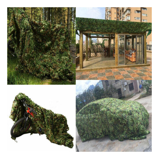 Woodland Camouflage Netting Military Camo Hunting Shooting Hide Cover Net image {2}