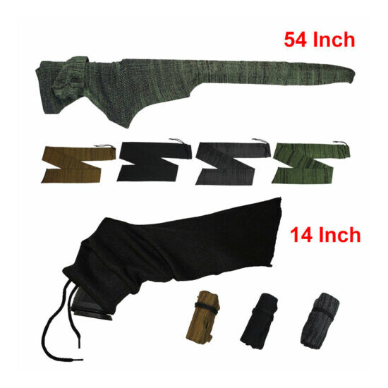 54"/14" Silicone Treated Gun Sock Rifle Shotgun Pistol Sleeve Storage Cover Bags image {11}