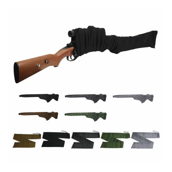 14" / 54" Rifle Sleeve Silicone Treated Sock Pistol Soft Gun Case Storage Pouch image {3}