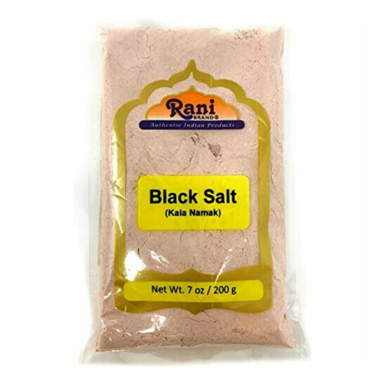 Rani Black Salt (Kala Namak Mineral) Powder, Vegan 200g (7oz) Unrefined, Pure Thumb {1}