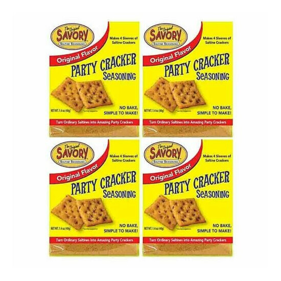 4 Packs - Original Flavor - Savory Saltine Party Cracker Seasoning - Great Taste image {1}