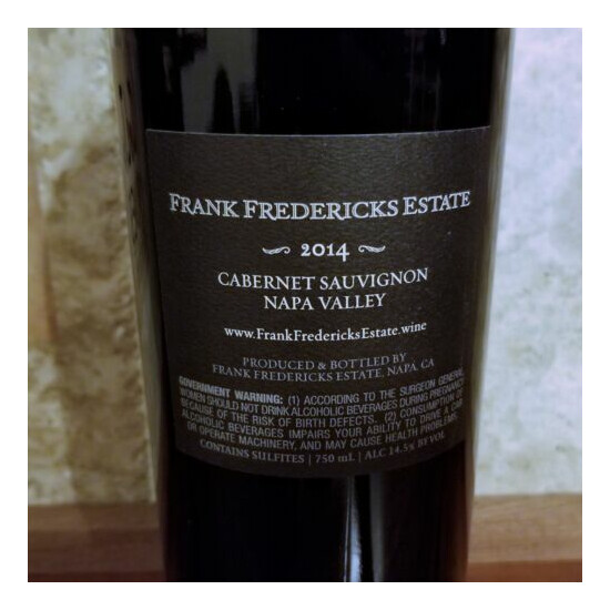 WG 98 pts! 2014 Frank Fredericks Estate Cabernet Sauvignon wine w/ Gift Box image {6}