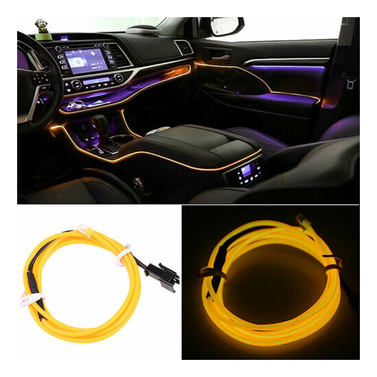 LED Glow Neon EL Wire Light String Strip Rope Tube Car Party Decor + Control Thumb {13}