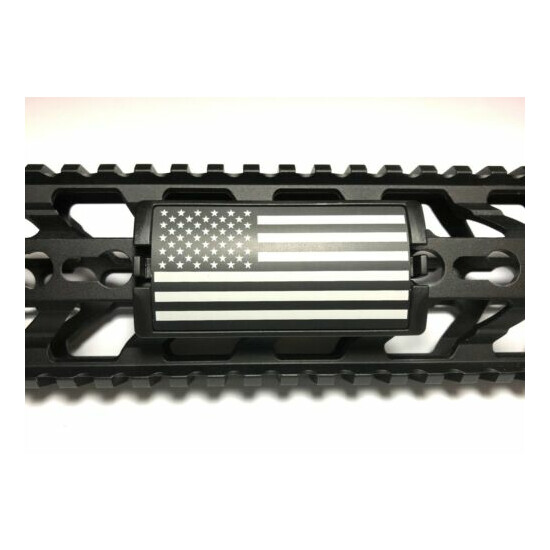 United States Flag, Stars Left, Black Retainer - KeyLok/KeyMod/M-LOK image {1}
