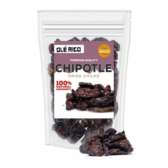 Dried Chipotle Chile Peppers - Whole - Resealable Bag Thumb {1}
