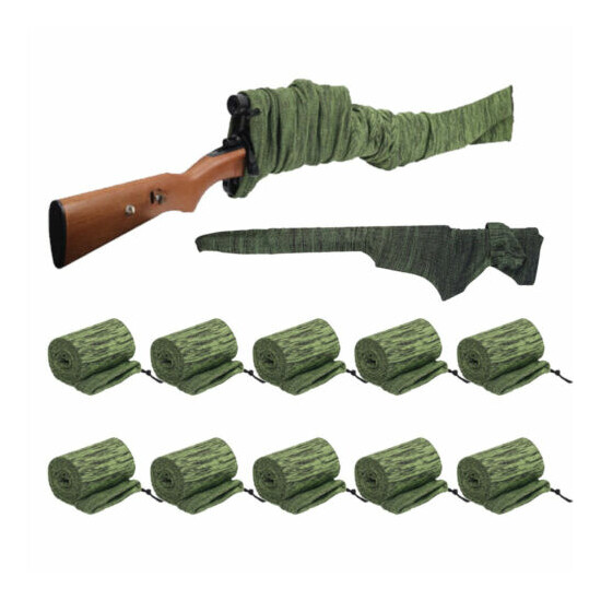 10pcs Green Gun Sock Rifle Shotgun Sleeve Cover Bags Hunting Holster Socks Lots image {2}