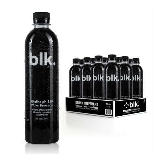 blk beverages Spring Water Infused with Fulvic Acid, 16.9 Ounce (Pack of 12) image {1}