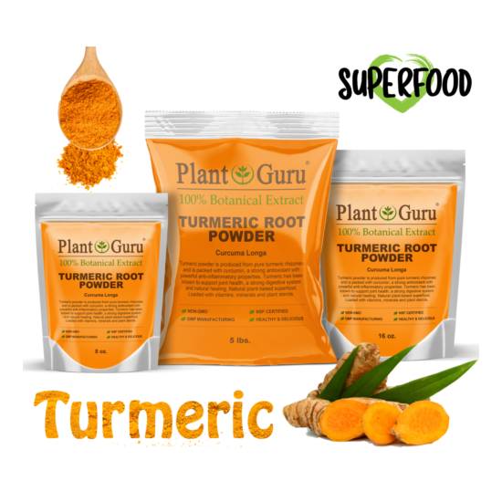 Turmeric Root Powder 5 lbs. Curcumin Curcuma Longa Raw Pure Tumeric Spice BULK Thumb {3}