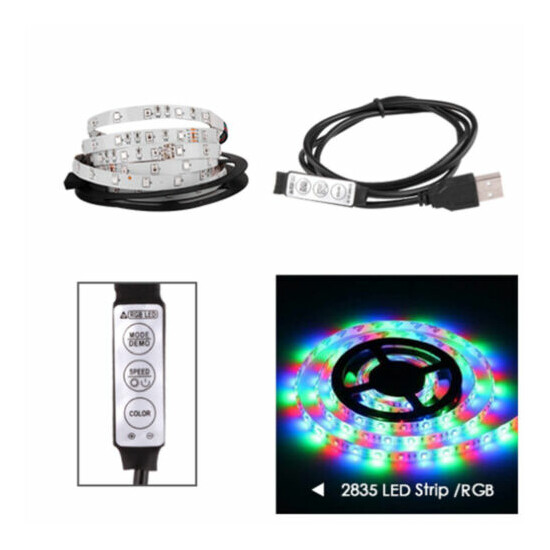 USB LED Strip DC 5V Mini 3Key 24Key Flexible Light 2835 TV Background Lighting Thumb {8}