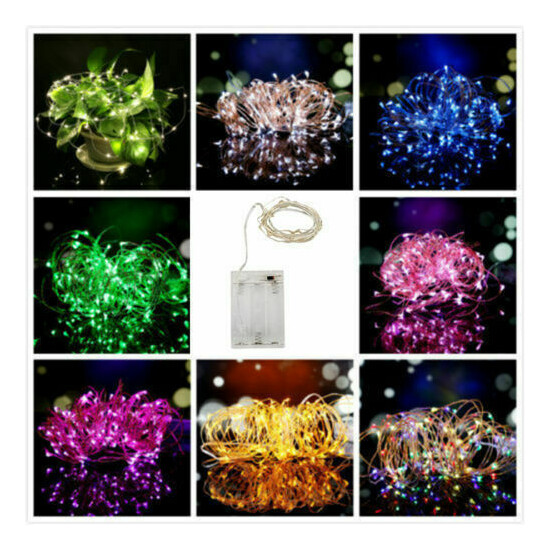 Waterproof 20/30/40/50/100 LEDs String Copper Wire Fairy Lights Battery Powered Thumb {4}