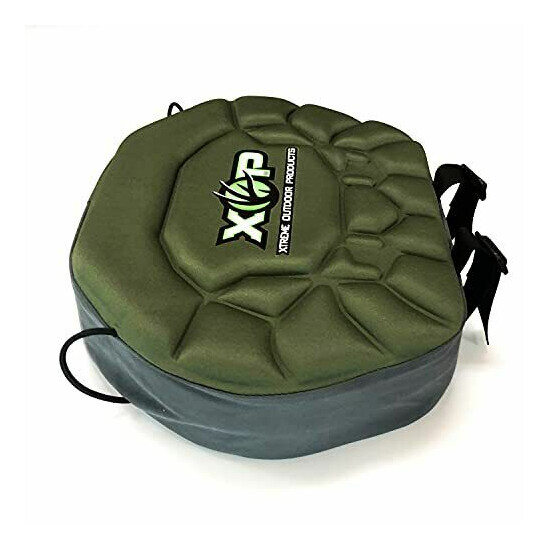  2021New Deluxe Hang On Treestand Seat Cushion - XOP Green and Storm Grey,  image {1}