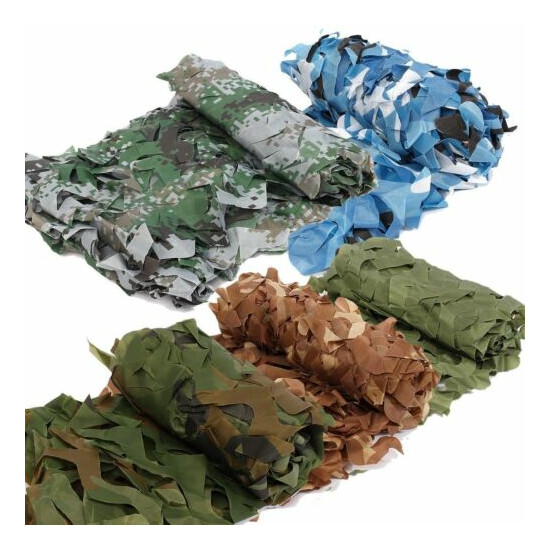 Woodland Camouflage Netting Military Camo Hunting Shooting Hide Cover Net image {1}