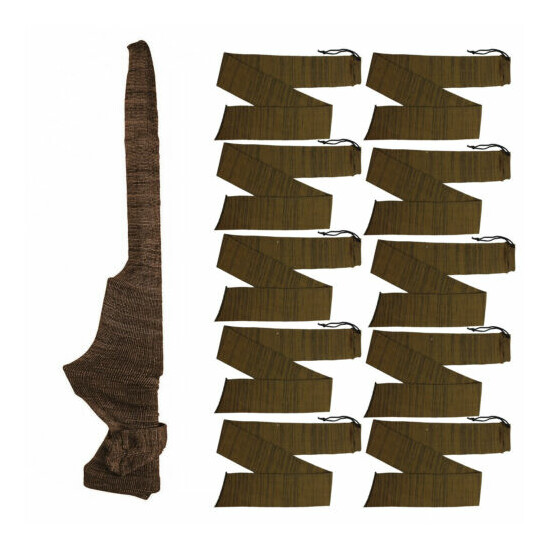 10pcs 54" Gun Sock Hunting Sleeve Silicone Treated Rifle Shotgun Storage Holder image {1}