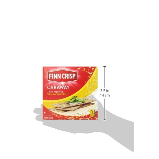 Finn Crisp Crispbread, Caraway, 7-Ounce Pack of 9 image {9}