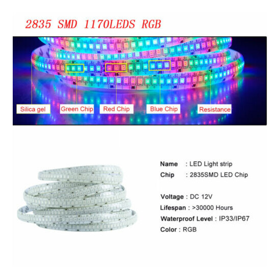5M SMD 2835 3014 5050 5630 5054 LED Strip Light 600 LEDs Diode Ribbon Tape LAMP image {16}