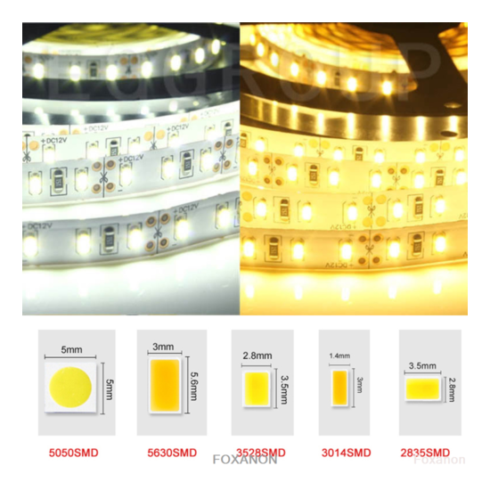 5M SMD 2835 3014 5050 5630 5054 LED Strip Light 600 LEDs Diode Ribbon Tape LAMP image {3}