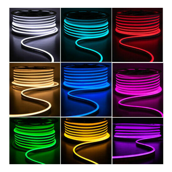 110V LED Neon Rope Lights Strip for Home Garden Party Decor Outdoor Waterproof Thumb {1}