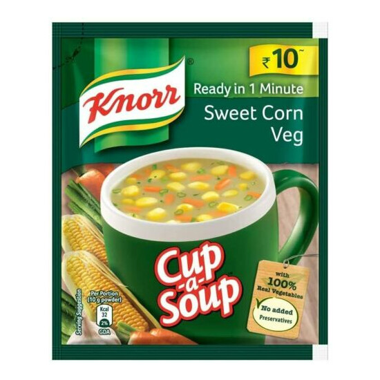 Knorr Instant Veg Soup Sweet Corn 12g Pack Of 20 Thumb {1}