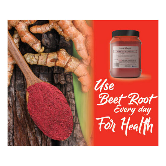 Beet Root Powder (Beta vulgaris) Raw & Non-GMO Superfood Vegan 100% Natural image {3}