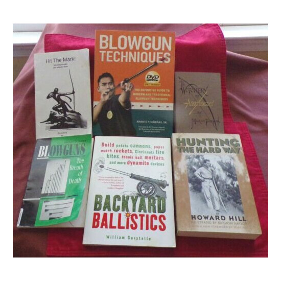 Archery, Blowgun and Backyard Ballistics books lot of 6 books image {1}
