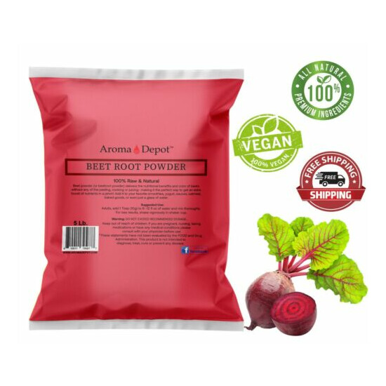 Beet Root Powder (Beta vulgaris) Raw & Non-GMO Superfood Vegan 100% Natural image {6}
