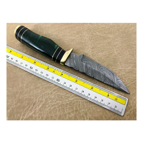8 " long Fabulous Dark Green Raisin round scale skinning knife um 22 image {1}