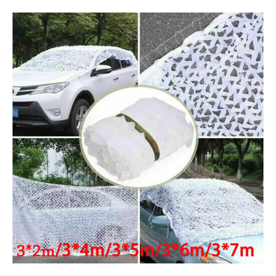 White Camouflage Hunting Netting Military Camo Net Camping Snow Mesh Cover image {6}