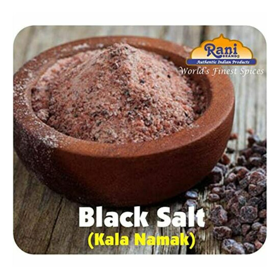 Rani Black Salt (Kala Namak Mineral) Powder, Vegan 200g (7oz) Unrefined, Pure Thumb {5}
